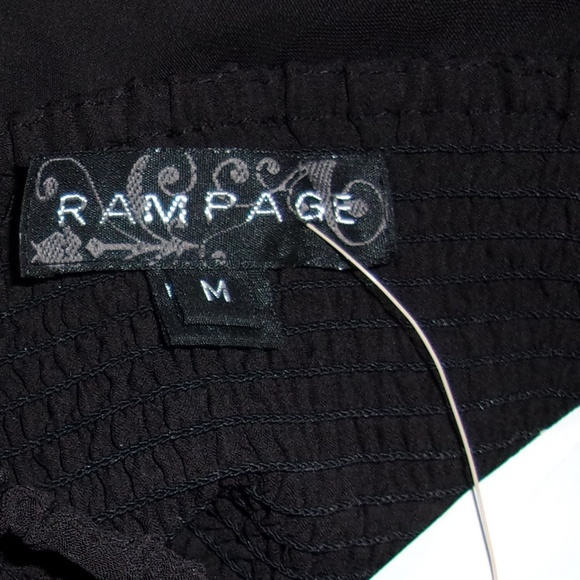 *SALE*  Rampage Black Tiered Ruffle Waterfall Halter Top~Chiffon-like - Picture 8 of 8